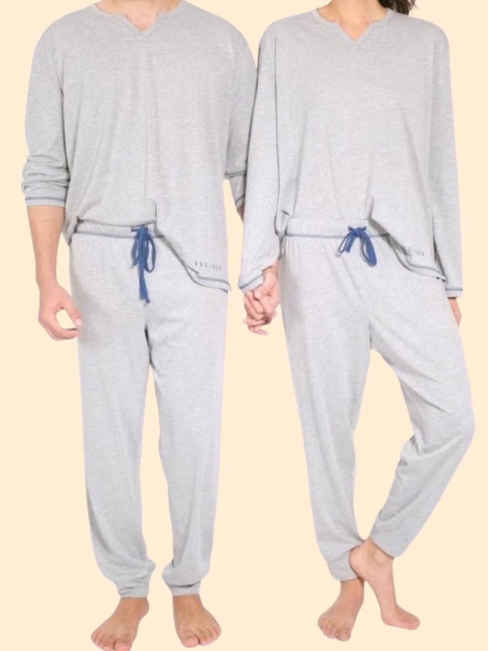 American Airlines Unisex Recliner Pajama Set Gray, Sizes S/M